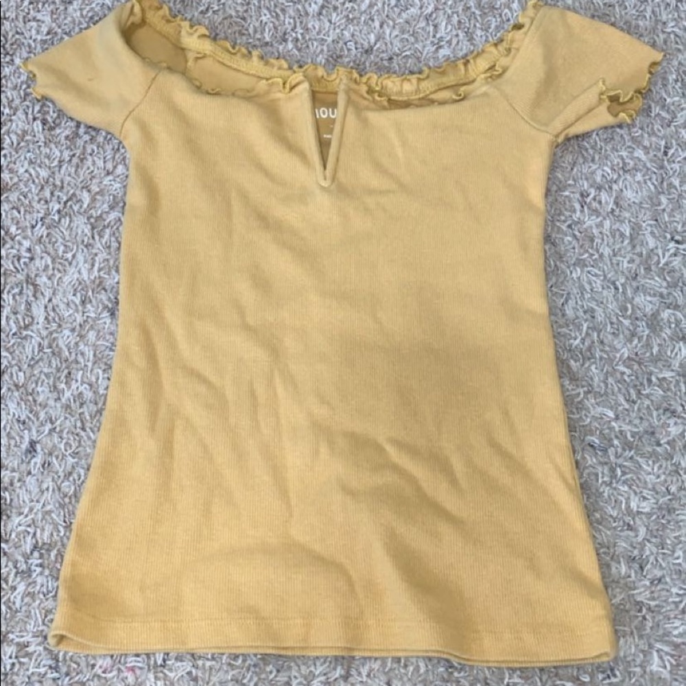 Yellow off the shoulder top